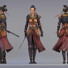 现代女战士3D模型下载